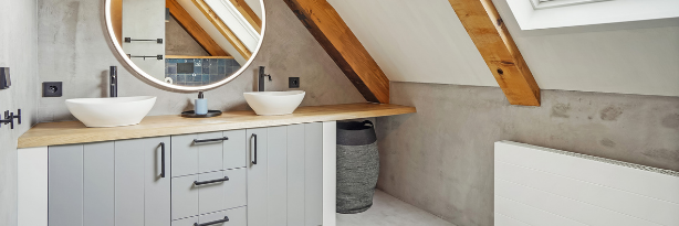 Creatieve beton wand badkamer - Den Bosch